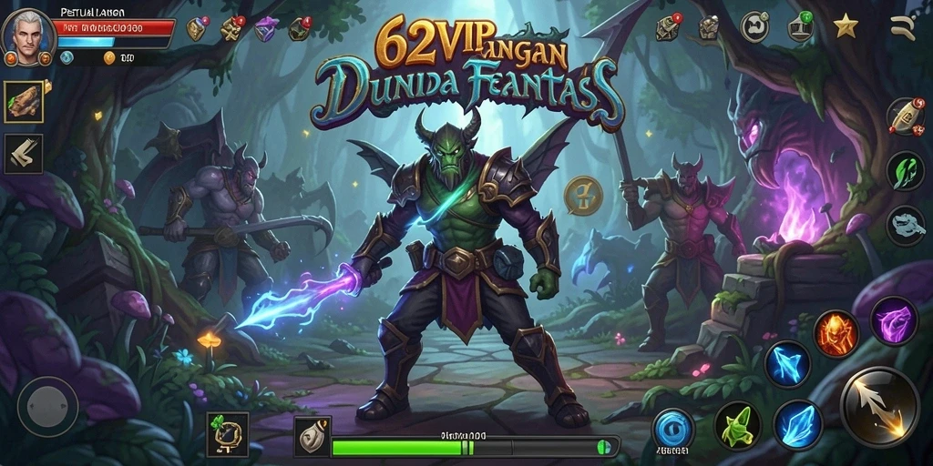 Screenshot utama gameplay <strong>62VIP</strong> menampilkan aksi petualangan yang mendebarkan.