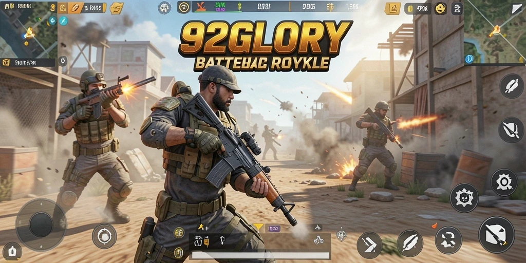 Tangkapan layar menunjukkan aksi intens dalam pertarungan Battle Royale.