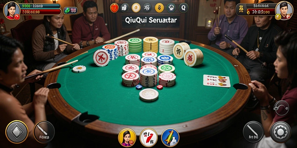 Gameplay seru QiuQiu dalam F08 dengan tampilan menarik.