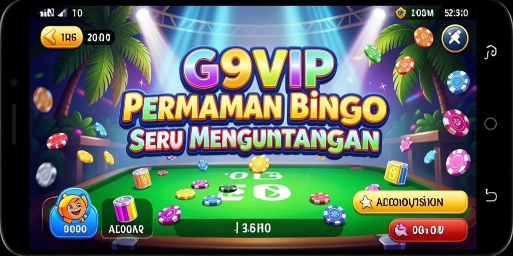 Tampilan menarik dan seru saat bermain Bingo di G9VIP.