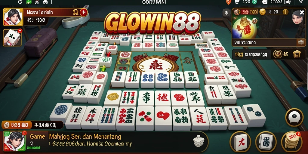 Tampilan gameplay menarik dari GLOWIN88 Mahjong.