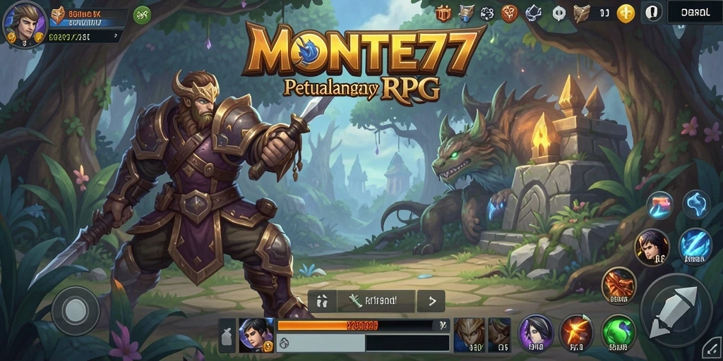Screenshot gameplay <strong>MONTE77</strong> menunjukkan aksi seru dalam pertempuran RPG.