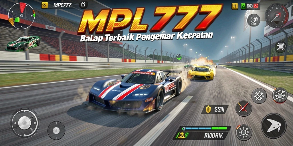 Screenshot gameplay MPL777 yang menampilkan aksi balap seru.