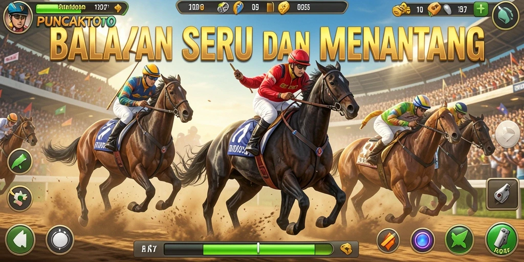Gameplay Racing seru dan mendebarkan di PUNCAKTOTO.