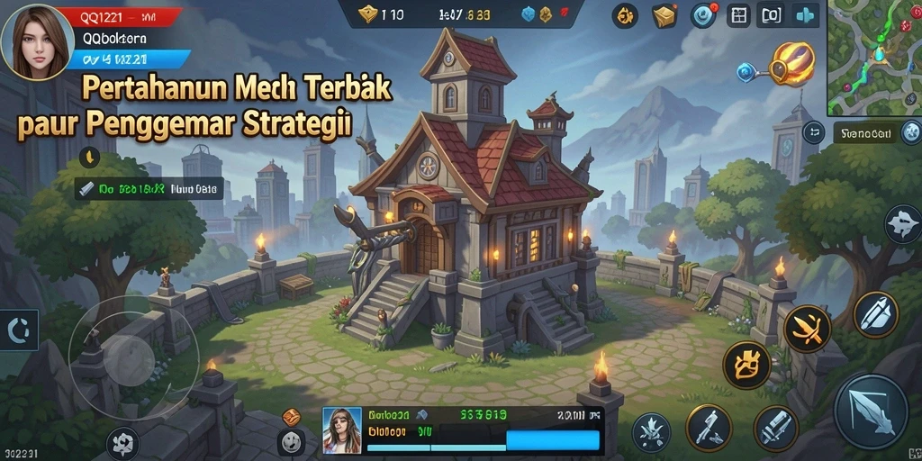 Tangkapan layar utama dari gameplay Tower Defense yang mendebarkan.