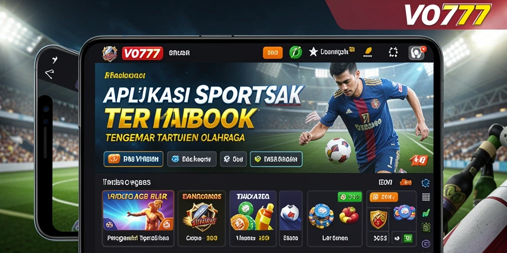 Tangkapan layar utama VO777 menampilkan tampilan sederhana dan intuitif dari aplikasi Sportsbook.