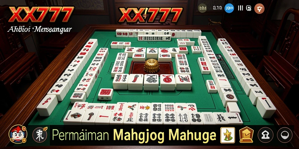 Tampilan menarik dari gameplay XXX777 yang penuh strategi Mahjong.